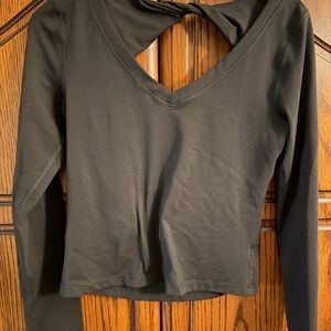 Black Athleta Shanti Crop Top